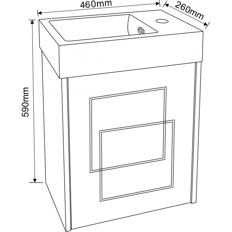 Долен шкаф за баня ICP 4530 NEW - Inter Ceramic - OUTLET 2