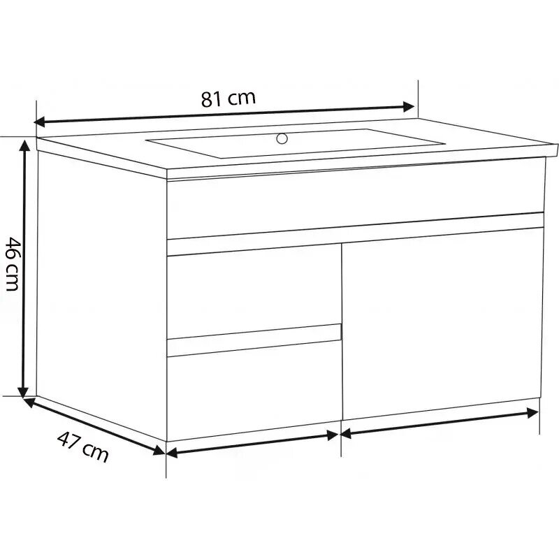 Долен шкаф за баня ICP 8146 - Inter Ceramic OUTLET 2