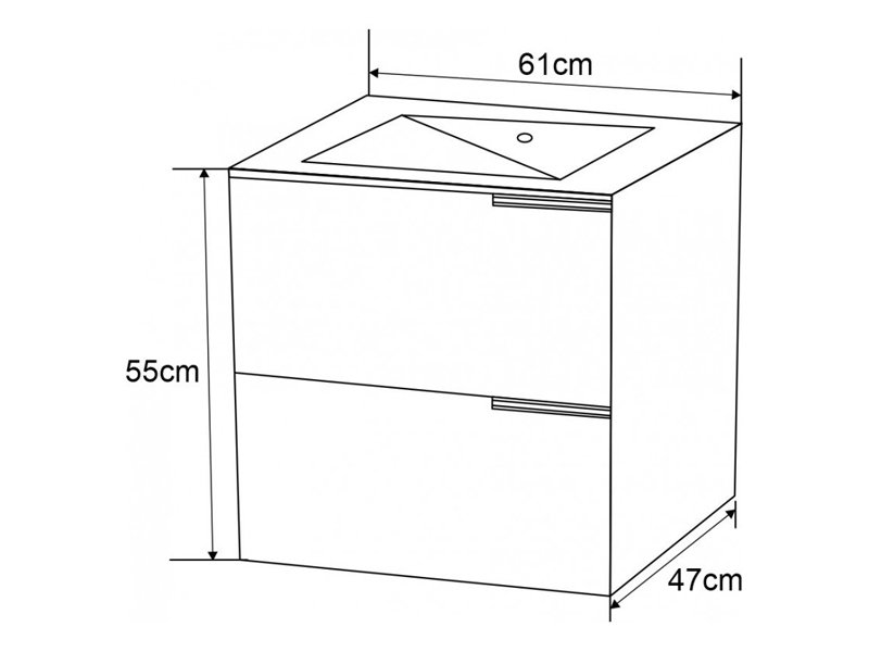 Конзолен шкаф за баня ICP 5953B Исла - Inter Ceramic OUTLET 5