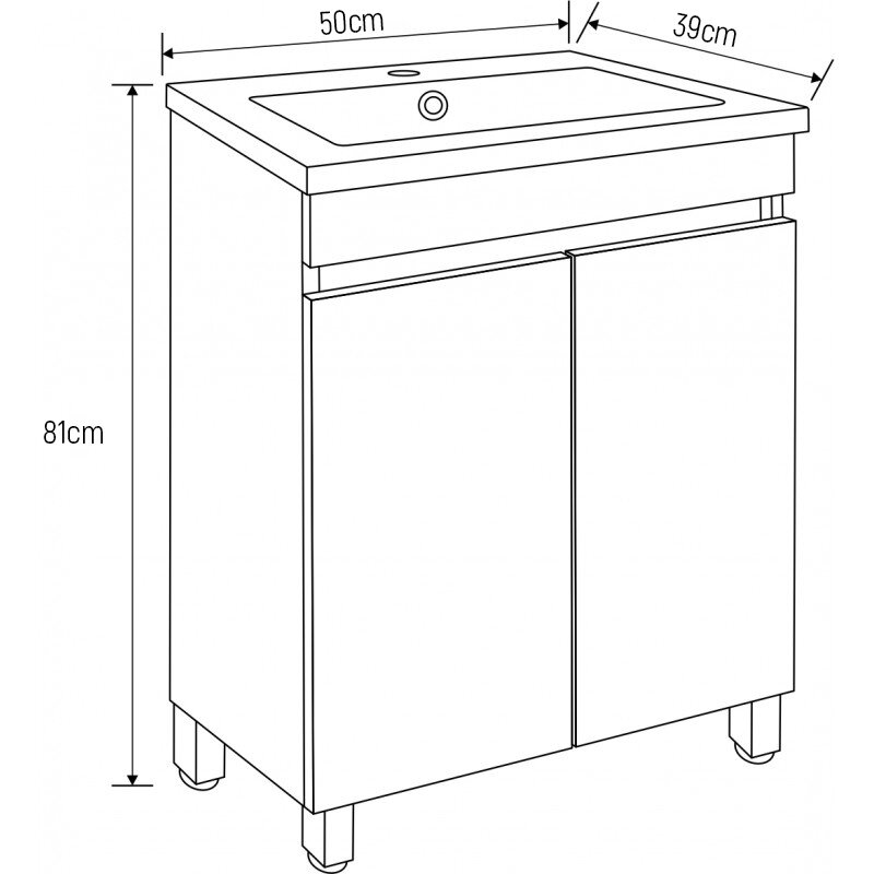Долен шкаф за баня ICP 5081 - Inter Ceramic OUTLET 3