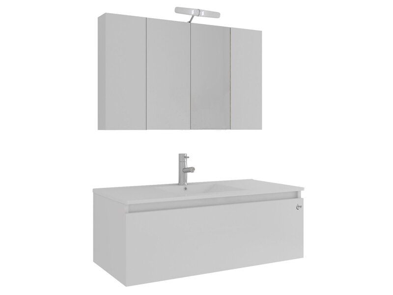 Комплект MDF мебели за баня Liberty 100 White - Drop