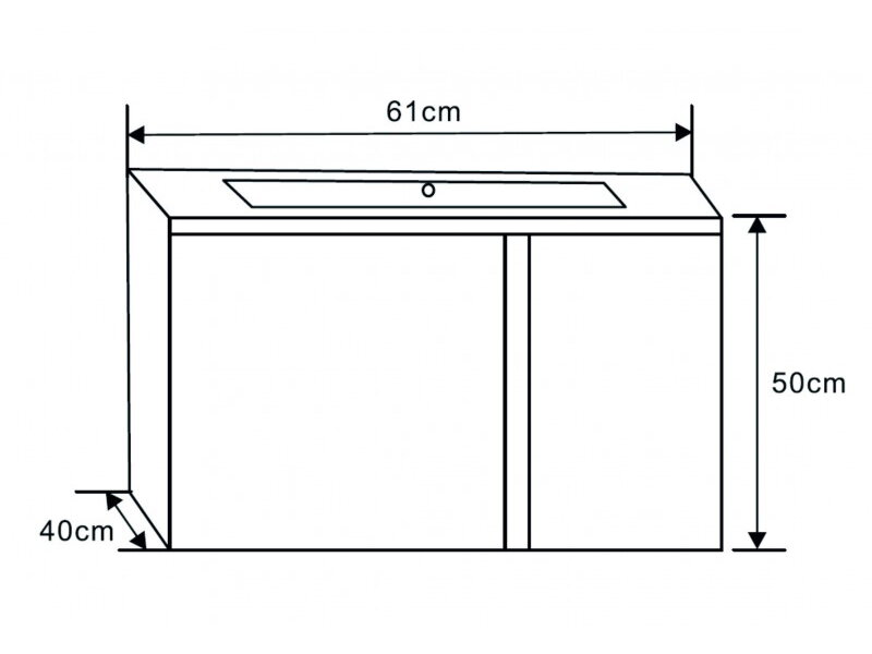 Долен шкаф за баня ICP 6089 - Inter Ceramic - OUTLET 2