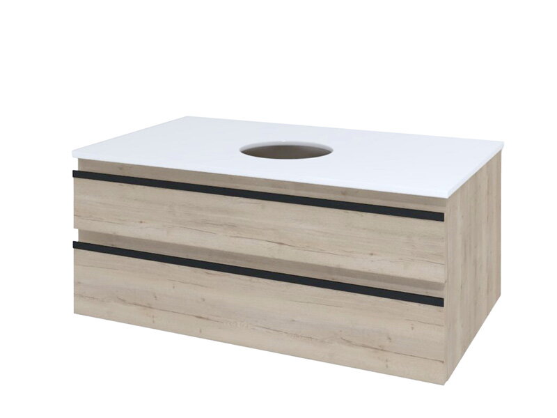 Конзолен шкаф за баня Alexsis Craft Wood 80см - Kolpasan 