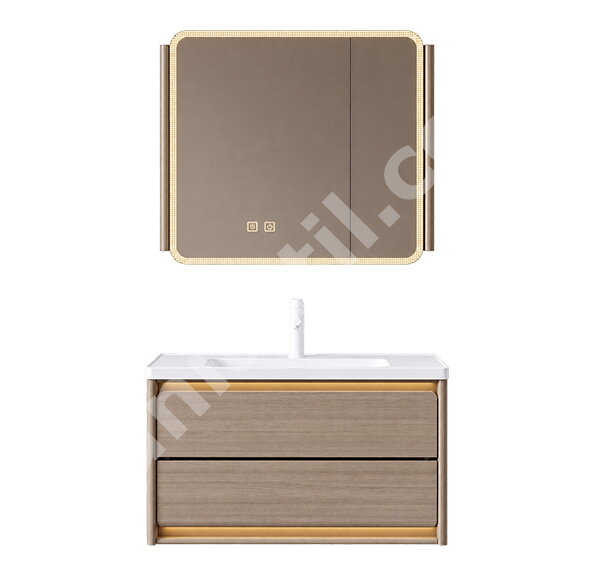 Комплект мебели за баня Valentina Stainless Steel 80см - Bellano