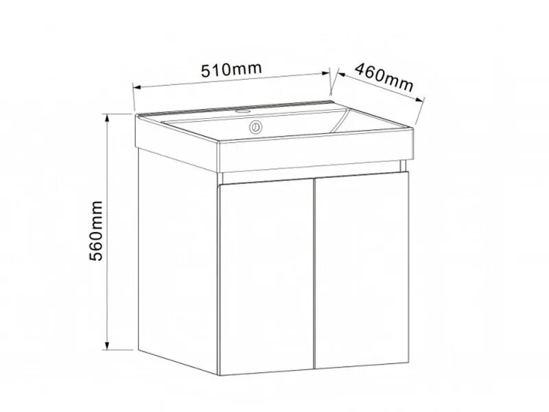 Долен шкаф за баня ALDENE 50см - Inter Ceramic - OUTLET 2