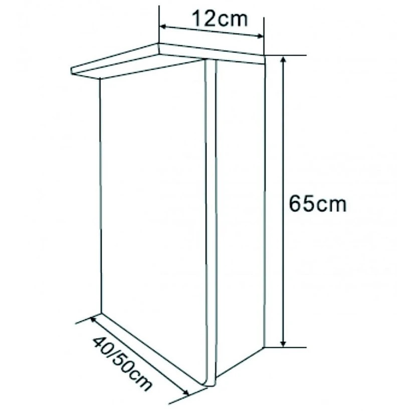 PVC горен шкаф за баня ICMC 1040-65 SS 2