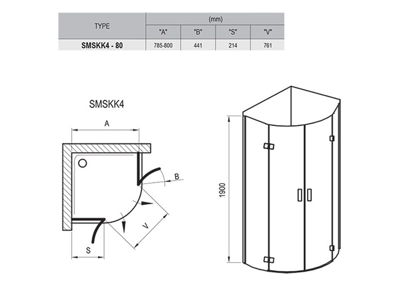 Овална душ кабина SmartLine 80x80см - Ravak 5