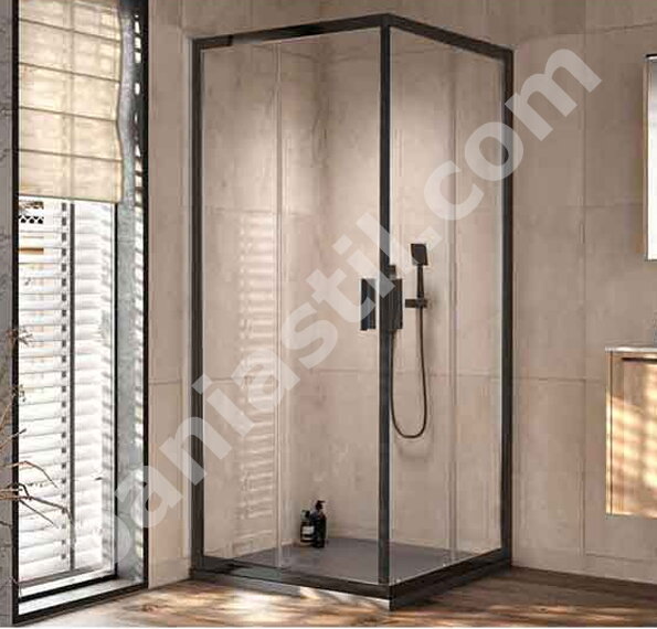 Квадратна душ кабина Venus Q Black B1 Transparent 90см - KolpaSan