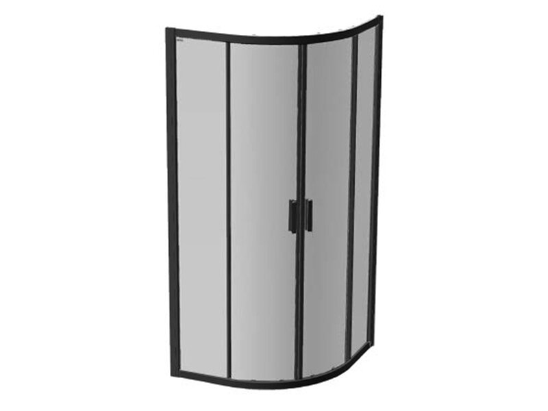 Овална душ кабина Venus R Black B1 Transparent 80см - KolpaSan