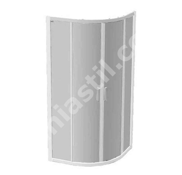 Овална душ кабина Venus R White WH1 R550 Transparent 90см - KolpaSan