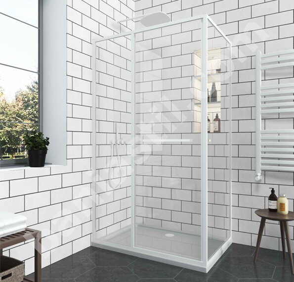 Параван за баня Graziana White Matt 90x90см - Inter Ceramic
