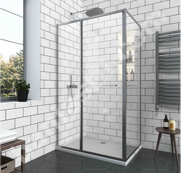 Параван за баня Graziana Gun Grey 80х80см - Inter Ceramic
