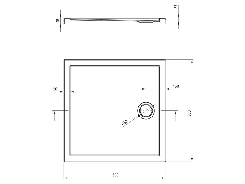 Душ кабина Funkia Evo Square Nero 80x80см - Deante 4