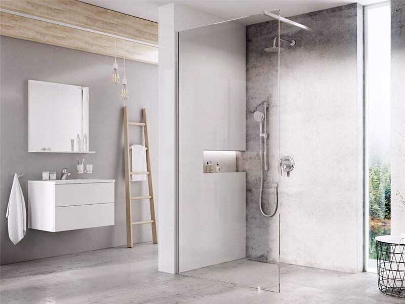 Душ кабина Walk in Wall Chrome 90x200см - Ravak 1