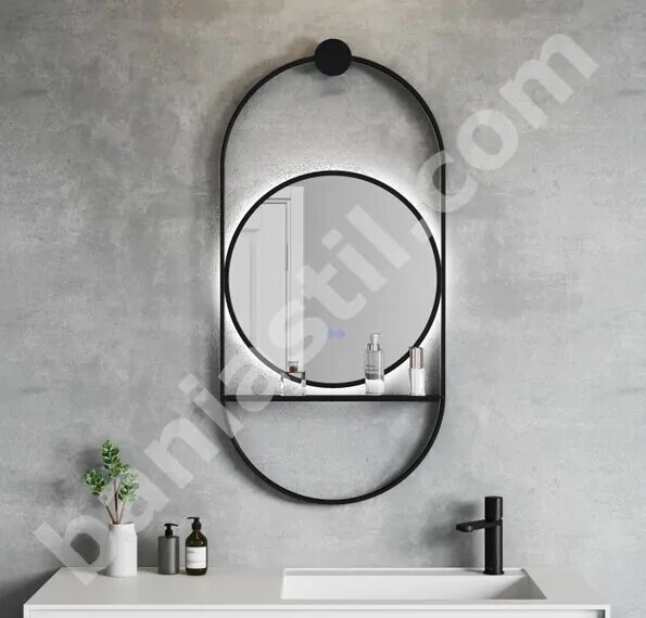 LED oгледало за баня Savona Black 1943MB - Inter Ceramic