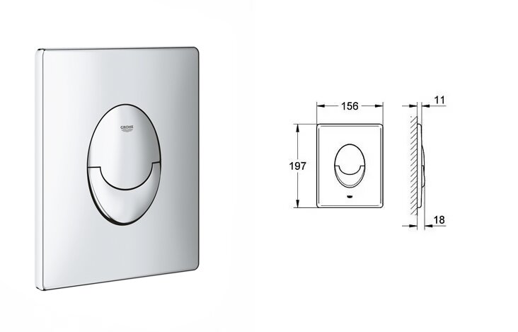 Структура за вграждане Grohe и конзолна тоалетна City Rimless 7