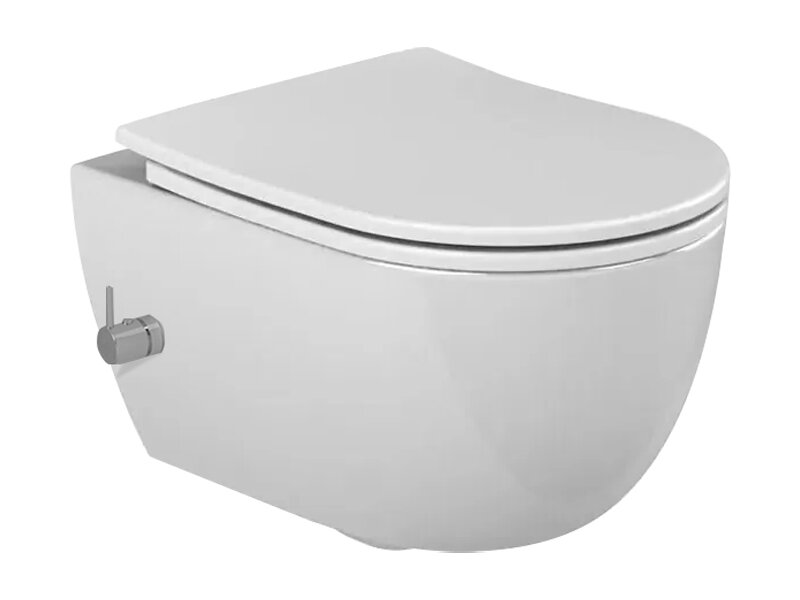 Структура за вграждане Schell и тоалетна с биде Bella Rimless 48см SS