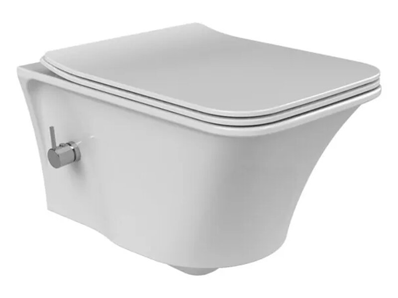 Структура за вграждане Grohe и тоалетна Ibiza Rimless с биде с бутон Skate