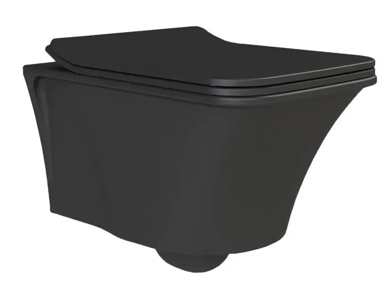 Структура за вграждане Active One и тоалетна Ibiza Black Mat