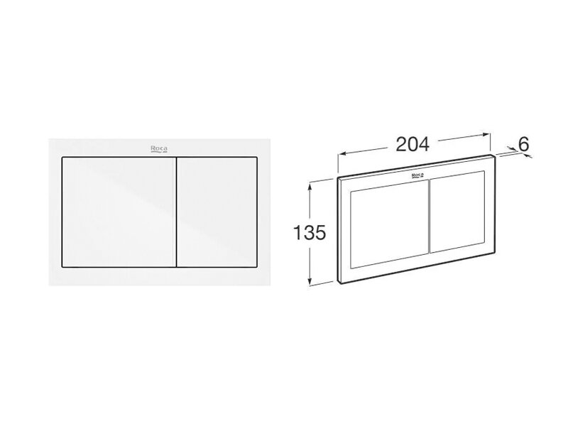 Структура Duplo S Compact и тоалетна Тhe Gap Square с бял бутон - Roca