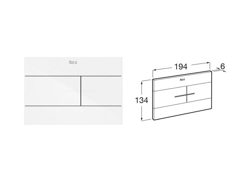 Структура Duplo S Compact и тоалетна Тhe Gap Square с бял бутон - Roca