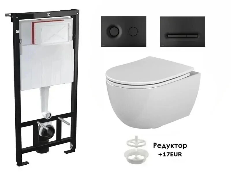 Структура за вграждане Alca и конзолна тоалетна Bella Vortex 52см 1