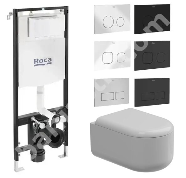 Структура за вграждане Active One и висяща тоалетна Petra Glossy White