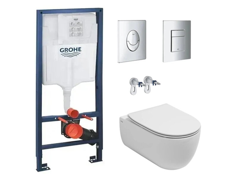 Структура за вграждане Grohe и конзолна тоалетна Vittoria Vortex