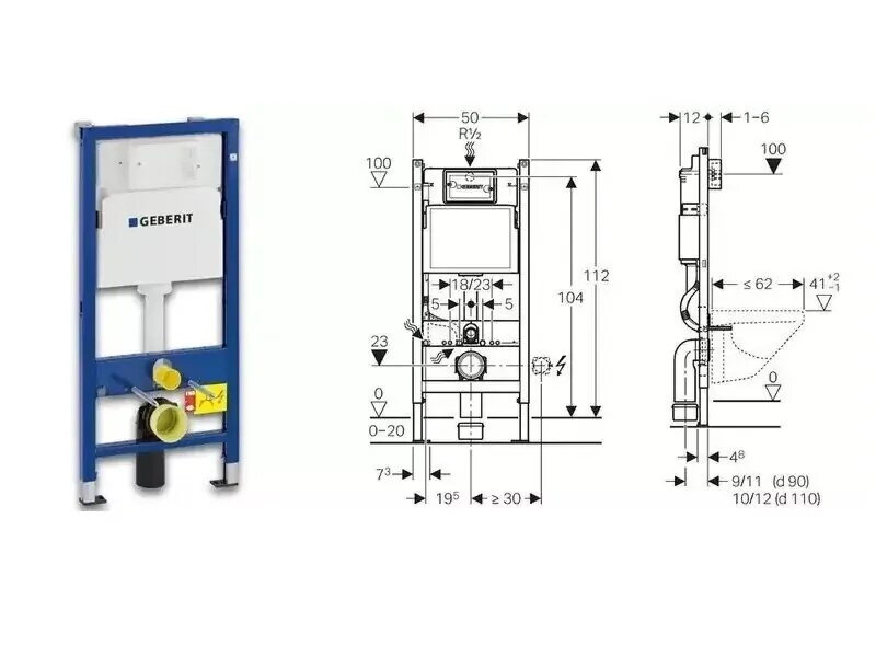 Структура за вграждане Duofix Delta 01 White и конзолна тоалетна Vela Tornado 3