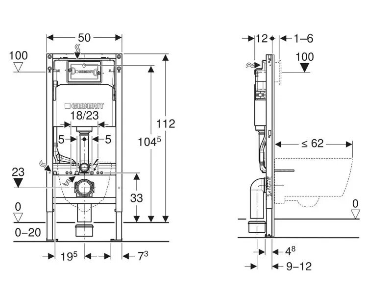 Структура за вграждане Duofix Delta 50 и конзолна тоалетна Vela Tornado 3