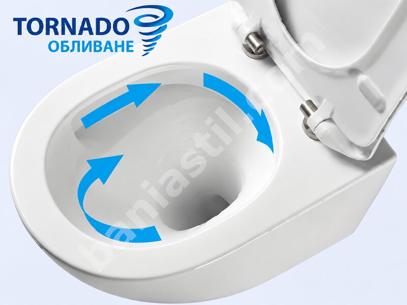 Структура за вграждане Duofix Delta 50 Black и конзолна тоалетна Vela Tornado с биде 8