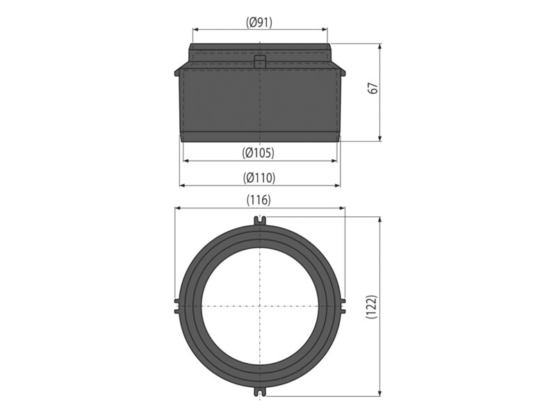 Външен отводнителен сифон с решетка Low AVZ112-R501 - Alca 8