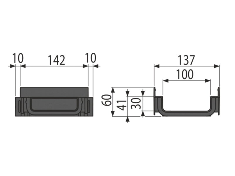 Външен отводнителен сифон с решетка Low AVZ112-R501 - Alca 10