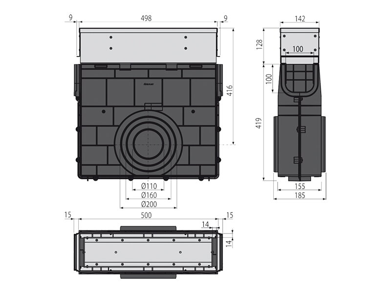 Външен сервизен сифон SLOT AVZ101R-R321R - Alca 2