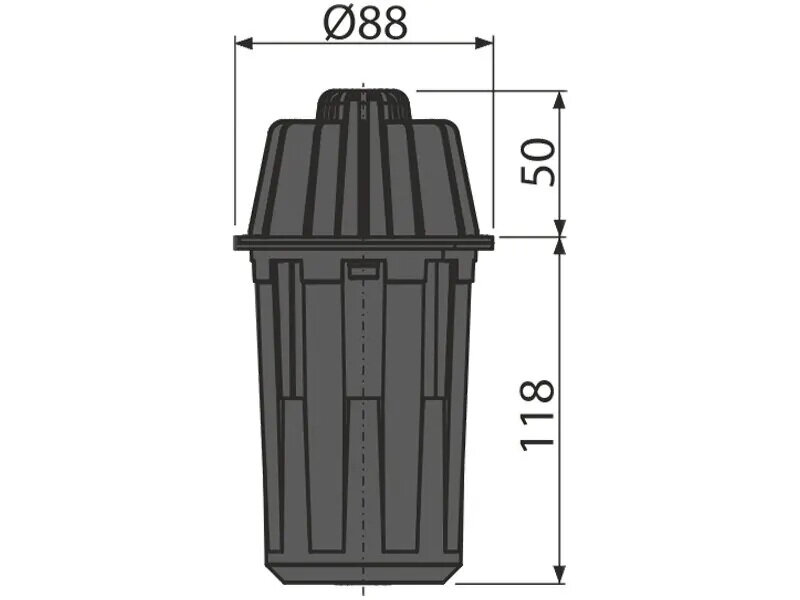 Външен сервизен сифон SLOT AVZ101R-R321R - Alca
