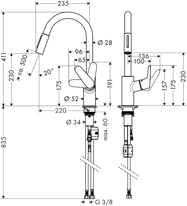 Смесител за кухня Focus Pull-Out - HANSGROHE 5