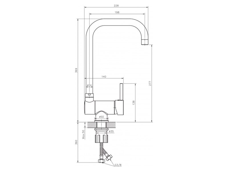 Кухненски смесител ICF 7192174 7119 - Inter Ceramic 2