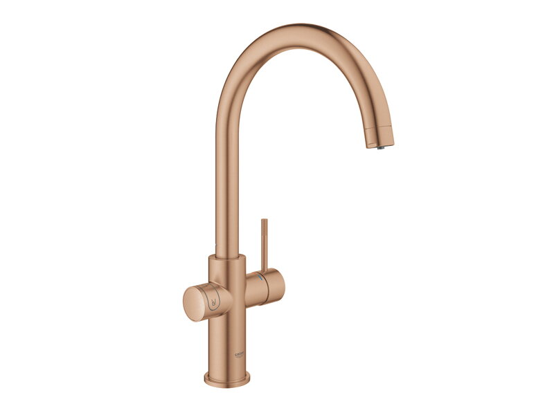Кухненски смесител с филтър Home C Brushed Warm Sunset - Grohe 3