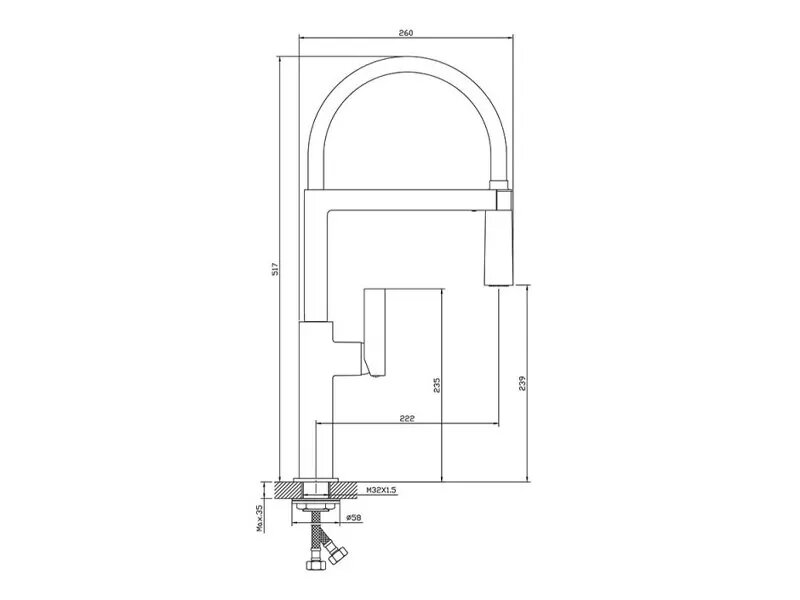 Кухненски смесител ICF 7169184GG - Inter Ceramic