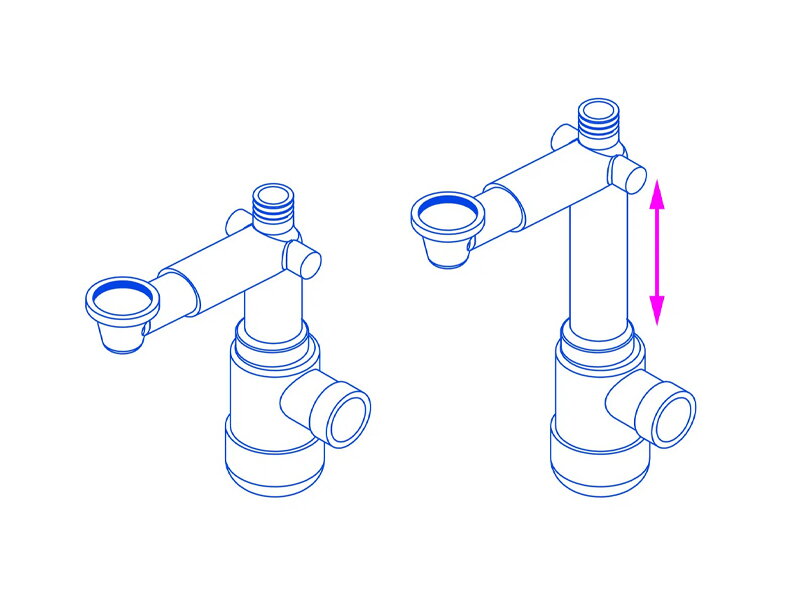 Сифон за мивка Space - Saver Lux - Deante
