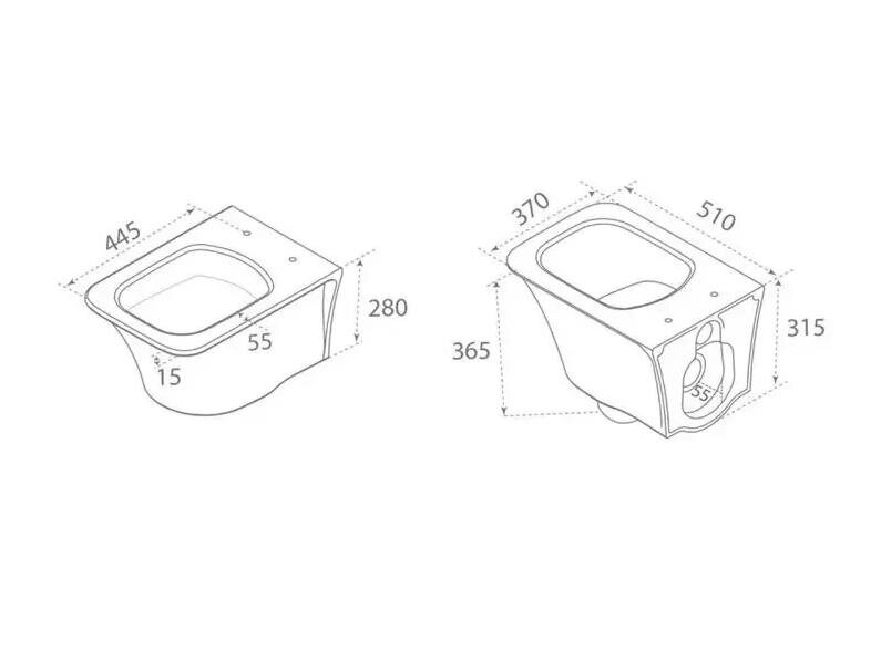 Конзолна тоалетна с биде Ibiza Rimless и структура за вграждане Alca 11