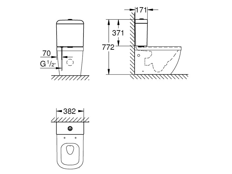 Казанче за моноблок Euro Ceramic - Grohe 3