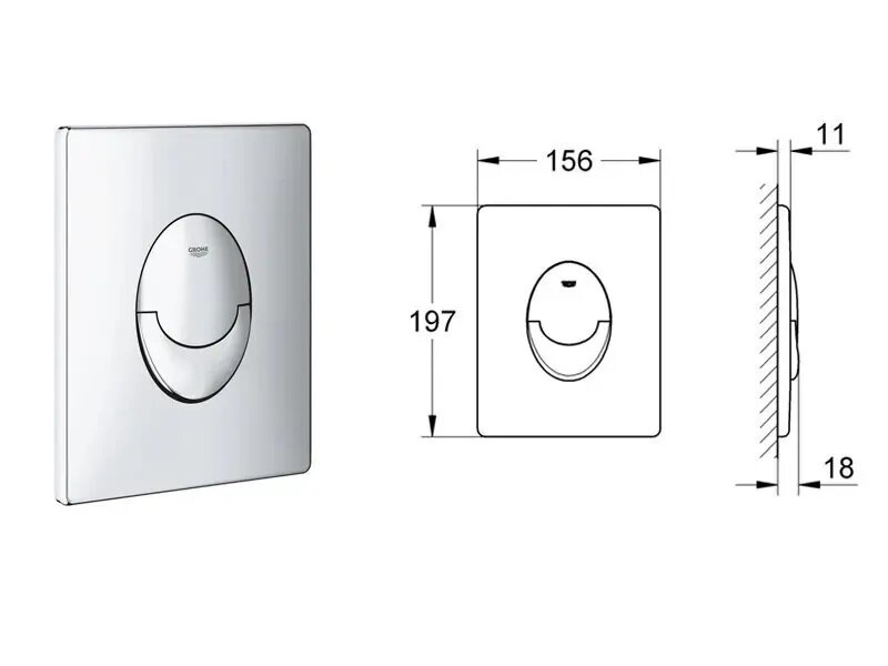 Висяща тоалетна Alfa и структура за вграждане Grohe 6