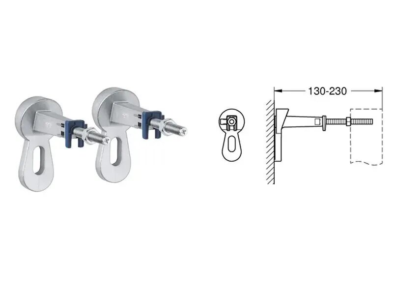 Висяща тоалетна Alfa и структура за вграждане Grohe 8
