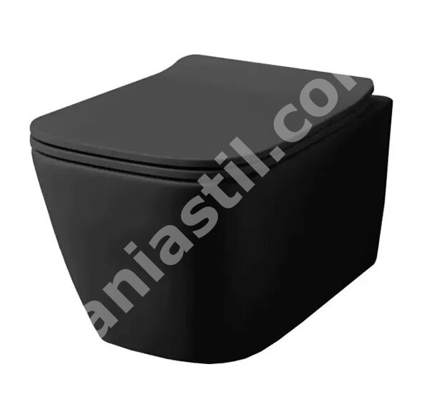 Конзолна тоалетна A16 Mat Black Rimless - The Artceram