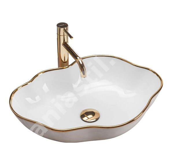 Мивка за плот Pearl Gold Edge 51см - Rea