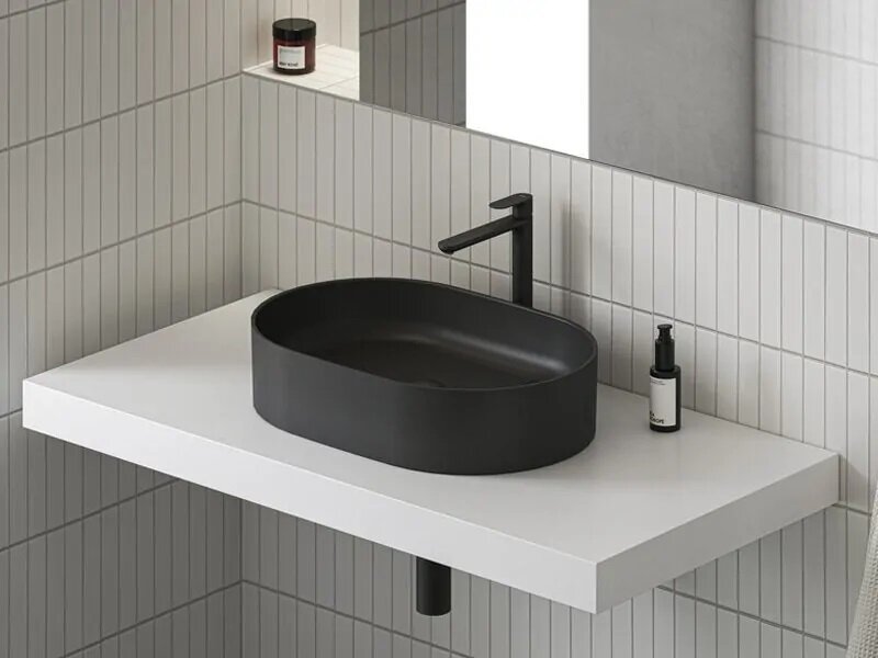 Мивка за плот Ceramic Slim O Black Matt 55см - Ravak 4