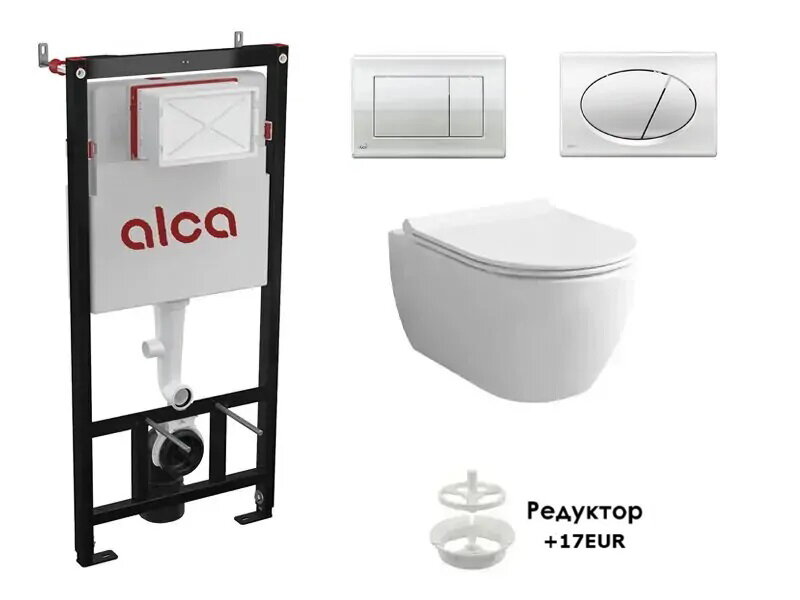 Конзолна тоалетна City и структура за вграждане Alca