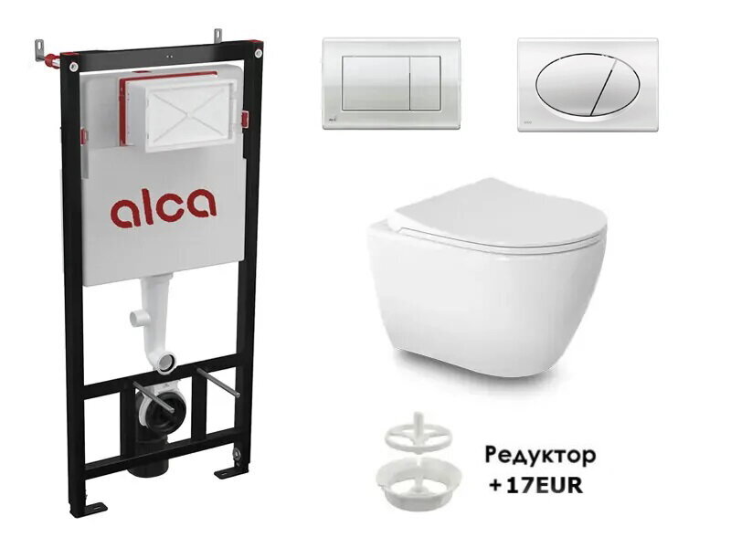 Конзолна тоалетна Uno UltraSlim и структура за вграждане Alca