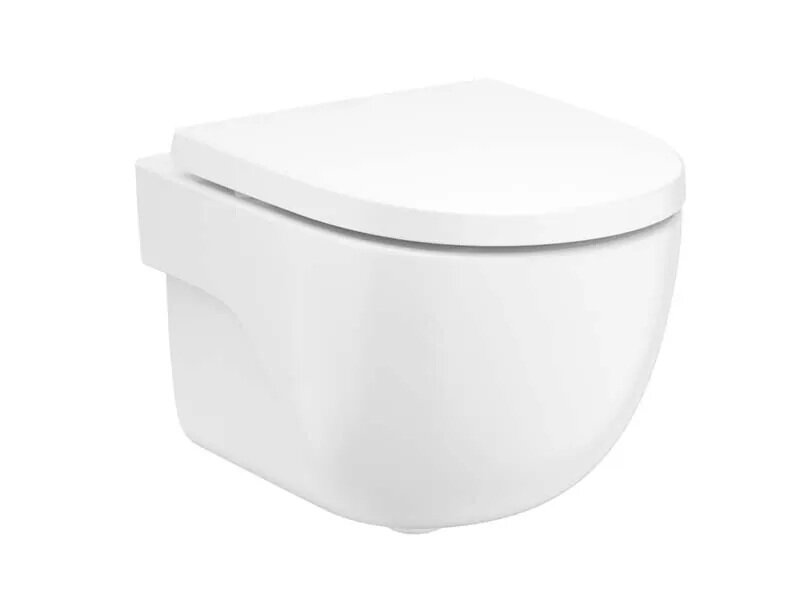 Тоалетна Meridian Rimless с хром бутон и структура Duplo S Compact - Roca 5